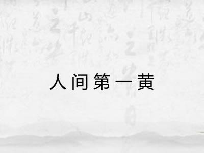 人间第一黄