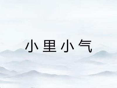 小里小气