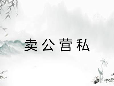 卖公营私