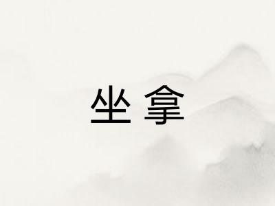 坐拿