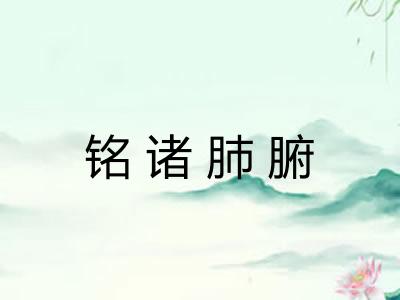 铭诸肺腑
