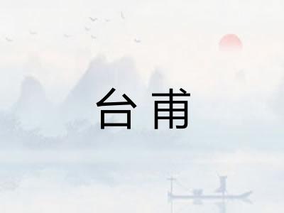 台甫