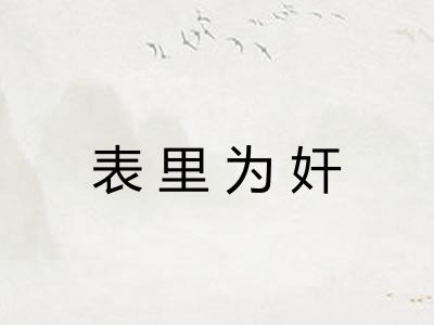 表里为奸