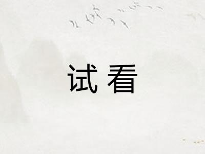 试看