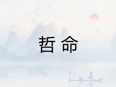 哲命
