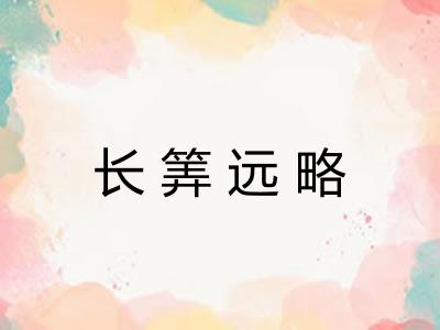 长筭远略