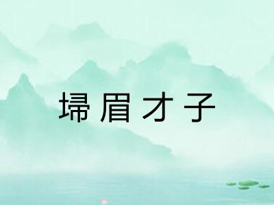 埽眉才子