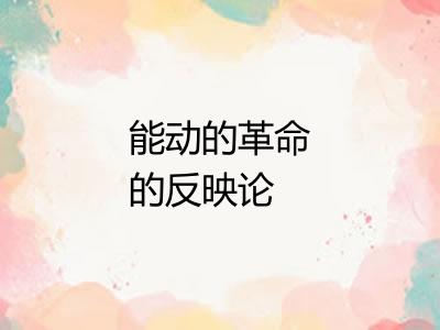 能动的革命的反映论