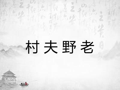 村夫野老