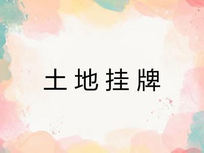 土地挂牌