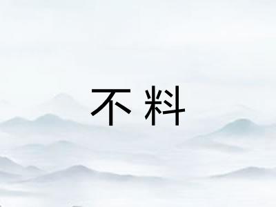 不料