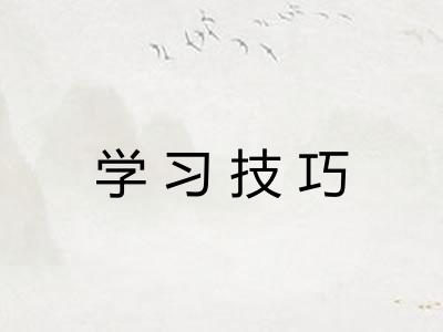 学习技巧
