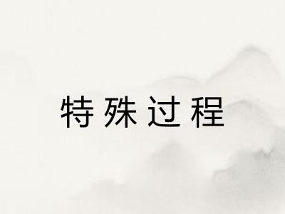 特殊过程