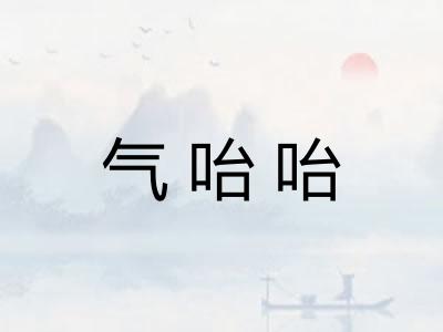 气咍咍