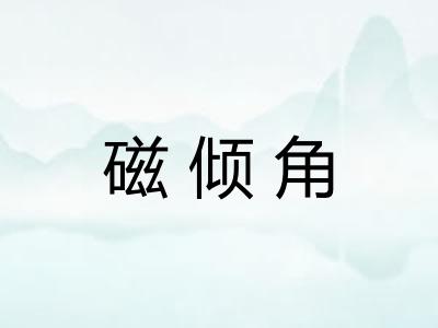 磁倾角