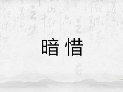 暗惜