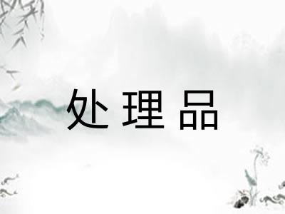 处理品
