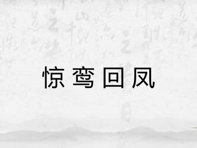 惊鸾回凤