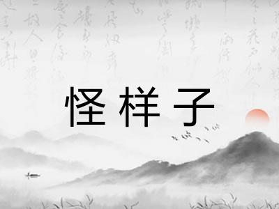 怪样子
