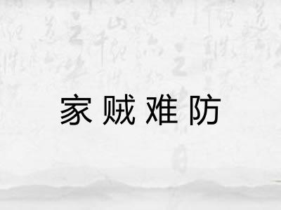 家贼难防