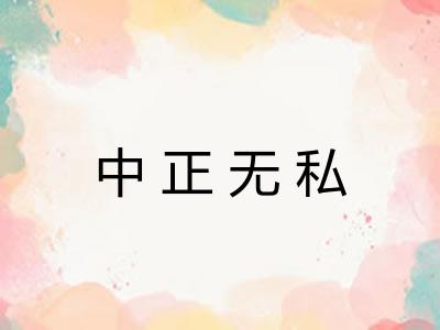 中正无私