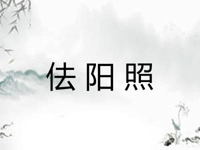 佉阳照
