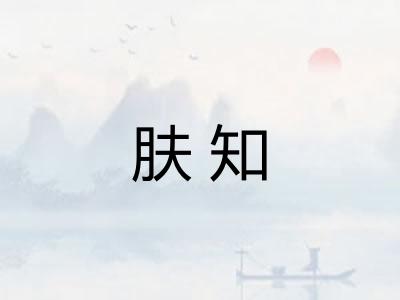 肤知