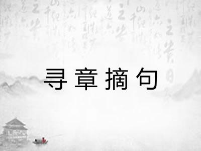寻章摘句