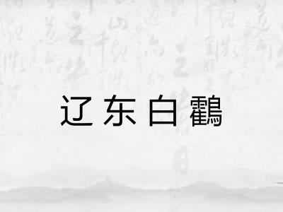辽东白鸖