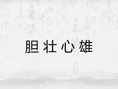 胆壮心雄