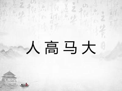 人高马大
