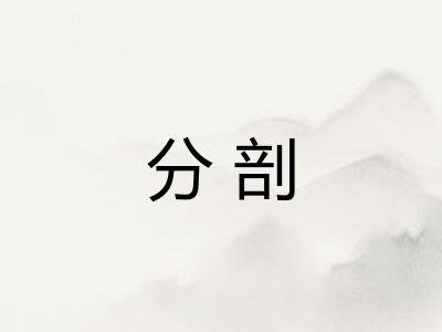 分剖