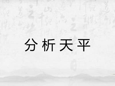 分析天平