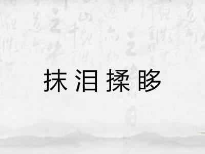 抹泪揉眵