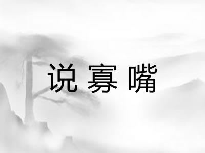 说寡嘴