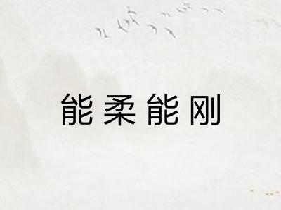 能柔能刚