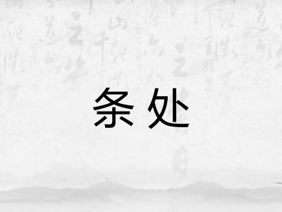 条处