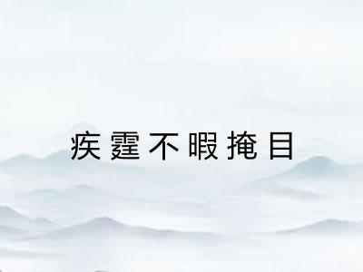 疾霆不暇掩目