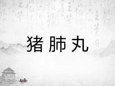 猪肺丸