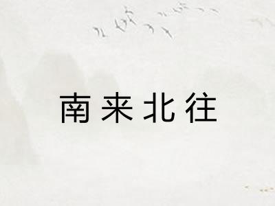南来北往