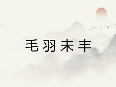 毛羽未丰