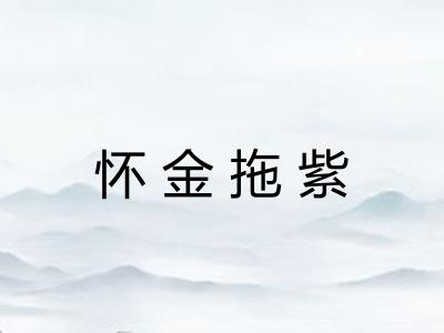 怀金拖紫