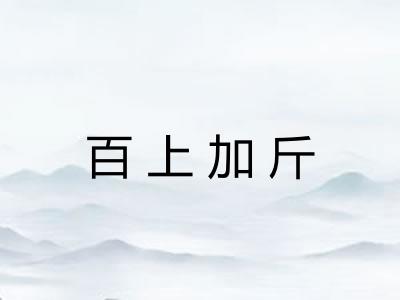 百上加斤