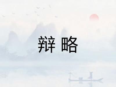 辩略