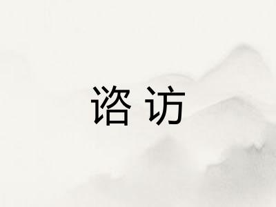 谘访
