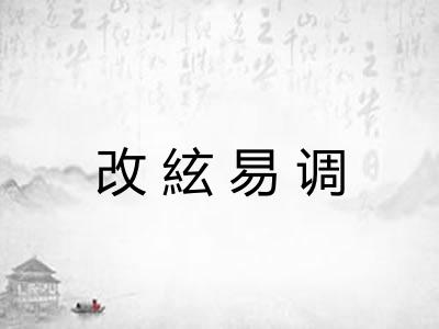 改絃易调