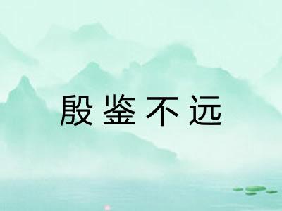殷鉴不远
