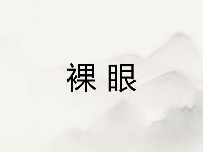 裸眼