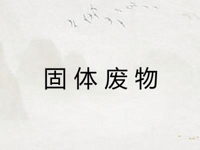 固体废物