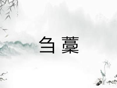 刍藳